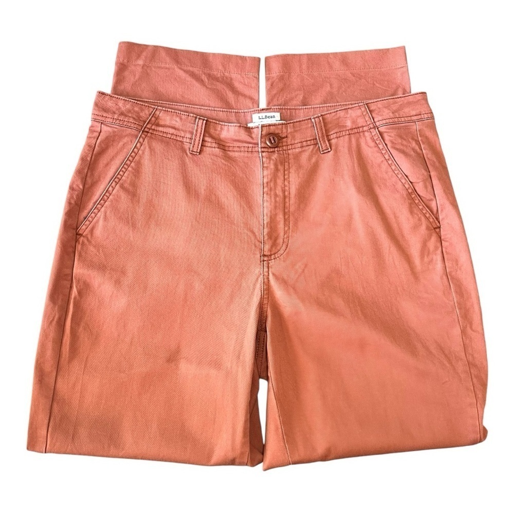 L.L. Bean Favorite Fit Rust Organic Cotton Classic Chino Pants Women’s 12 - Picture 6 of 11